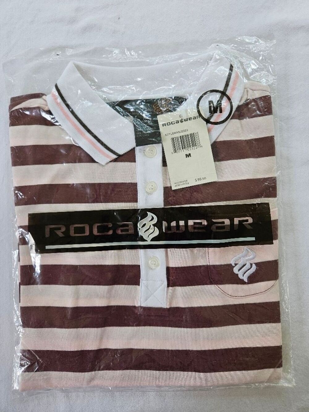 Vintage Rocawear Y2K Deadstock Striped Polo - NWT Factory Sealed Size M NOS